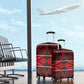 Scarlet Red Khotso Mojalefa Poone Luggage Cover Basotho Khotso Blanket Inspired