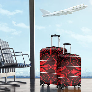 Scarlet Red Khotso Mojalefa Poone Luggage Cover Basotho Khotso Blanket Inspired