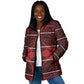 Scarlet Red Khotso Mojalefa Poone Padded Jacket Basotho Khotso Blanket Inspired