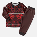 Scarlet Red Khotso Mojalefa Poone Christmas Pajama Set Basotho Khotso Blanket Inspired