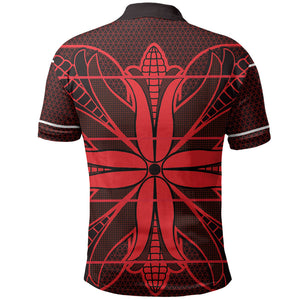 Scarlet Red Khotso Mojalefa Poone Polo Shirt Basotho Khotso Blanket Inspired