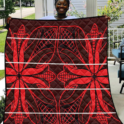 Scarlet Red Khotso Mojalefa Poone Quilt Basotho Khotso Blanket Inspired
