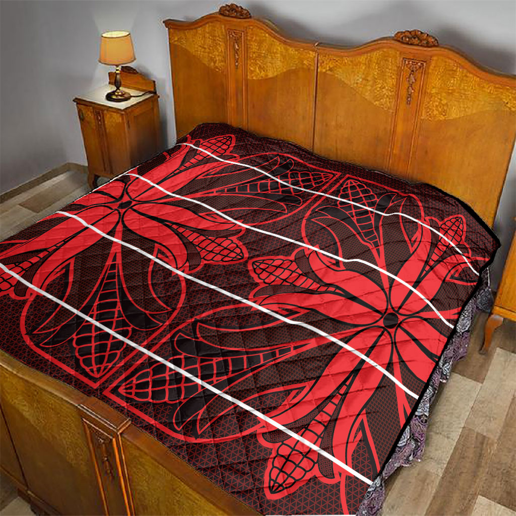 Scarlet Red Khotso Mojalefa Poone Quilt Basotho Khotso Blanket Inspired