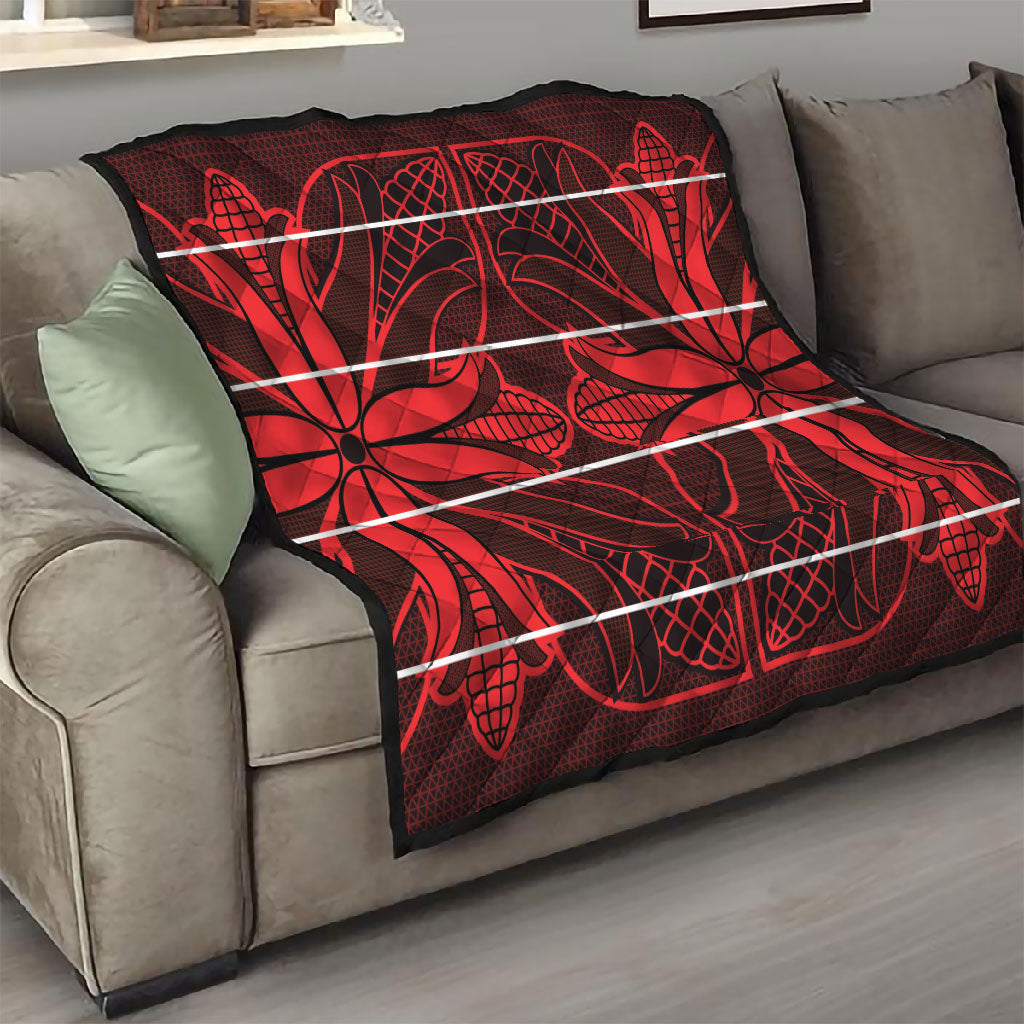 Scarlet Red Khotso Mojalefa Poone Quilt Basotho Khotso Blanket Inspired