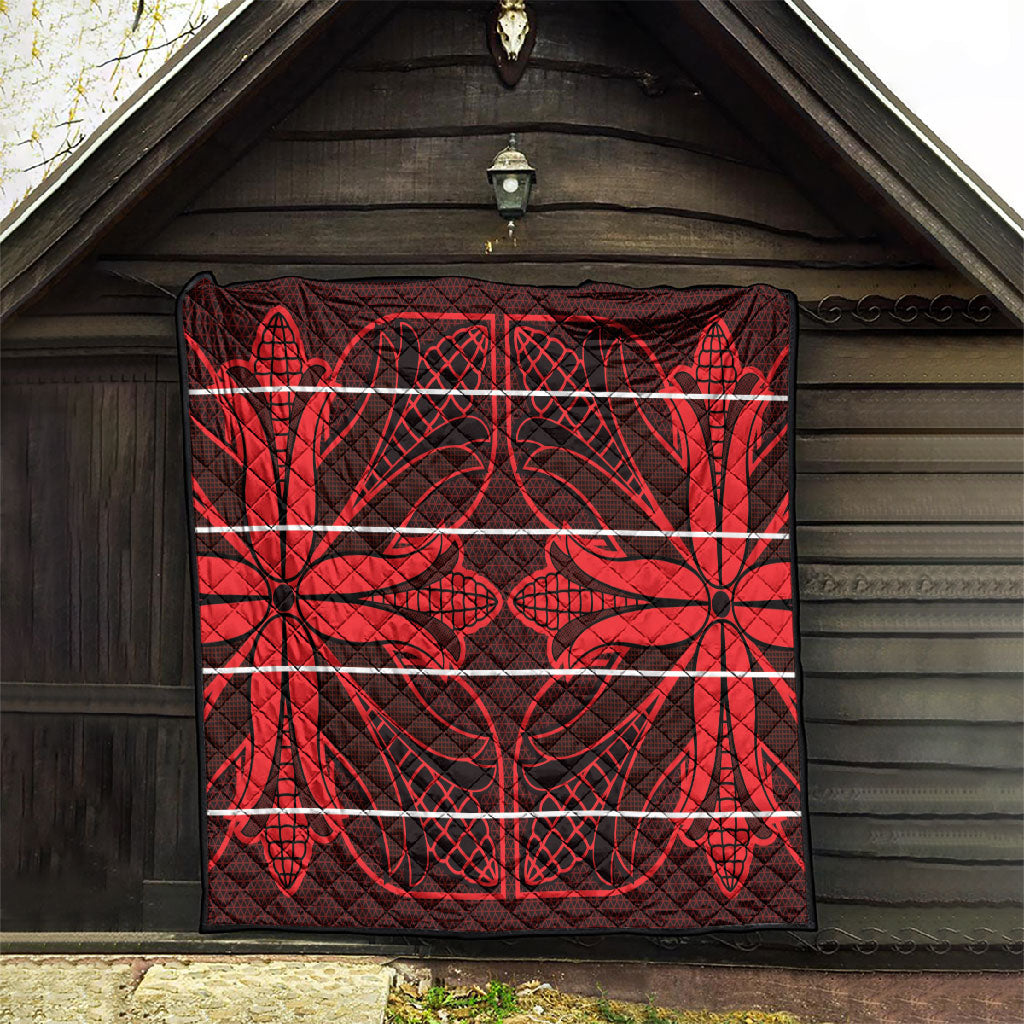 Scarlet Red Khotso Mojalefa Poone Quilt Basotho Khotso Blanket Inspired