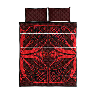 Scarlet Red Khotso Mojalefa Poone Quilt Bed Set Basotho Khotso Blanket Inspired