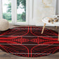 Scarlet Red Khotso Mojalefa Poone Round Carpet Basotho Khotso Blanket Inspired