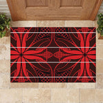 Scarlet Red Khotso Mojalefa Poone Rubber Doormat Basotho Khotso Blanket Inspired