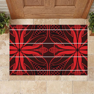 Scarlet Red Khotso Mojalefa Poone Rubber Doormat Basotho Khotso Blanket Inspired