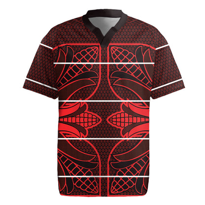 Scarlet Red Khotso Mojalefa Poone Rugby Jersey Basotho Khotso Blanket Inspired