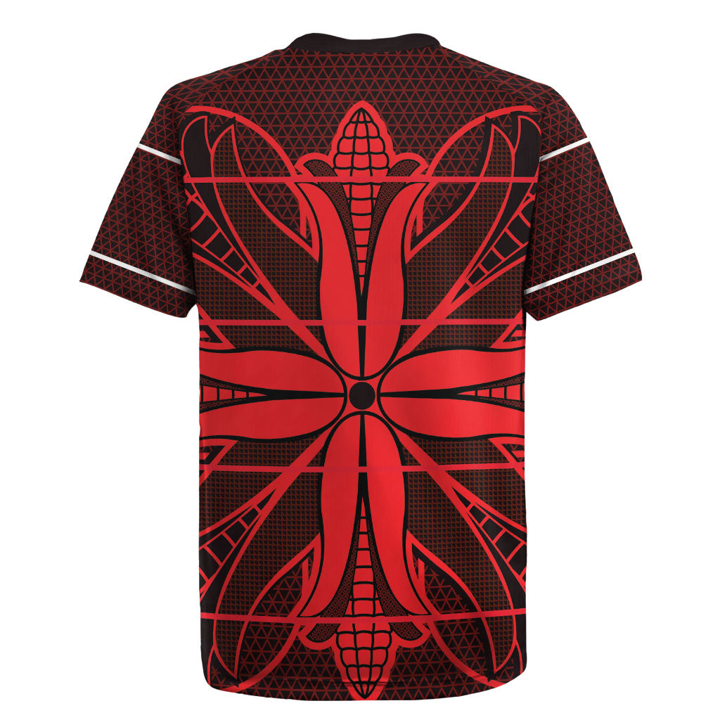 Scarlet Red Khotso Mojalefa Poone Rugby Jersey Basotho Khotso Blanket Inspired