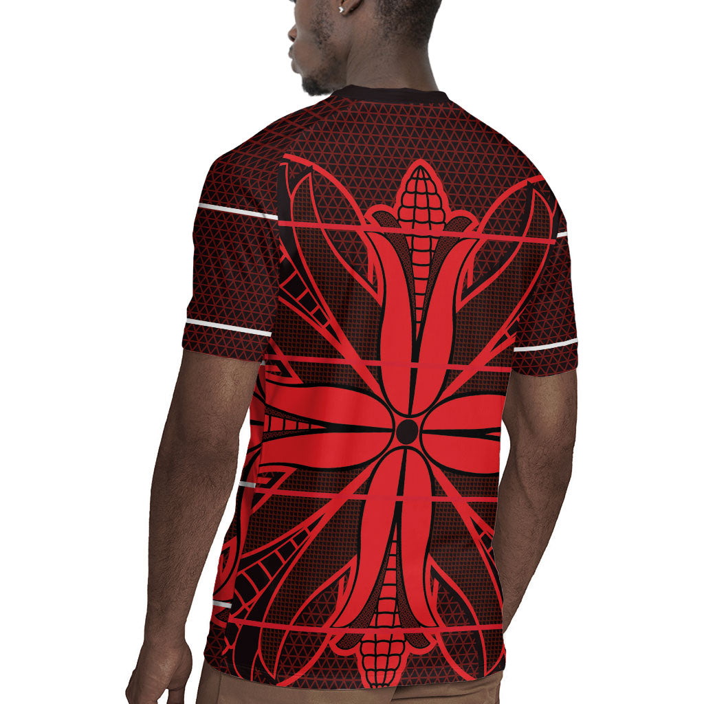 Scarlet Red Khotso Mojalefa Poone Rugby Jersey Basotho Khotso Blanket Inspired