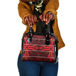 Scarlet Red Khotso Mojalefa Poone Shoulder Handbag Basotho Khotso Blanket Inspired