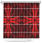 Scarlet Red Khotso Mojalefa Poone Shower Curtain Basotho Khotso Blanket Inspired