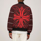 Scarlet Red Khotso Mojalefa Poone Sleeve Zip Bomber Jacket Basotho Khotso Blanket Inspired