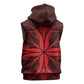 Scarlet Red Khotso Mojalefa Poone Sleeveless Hoodie Basotho Khotso Blanket Inspired