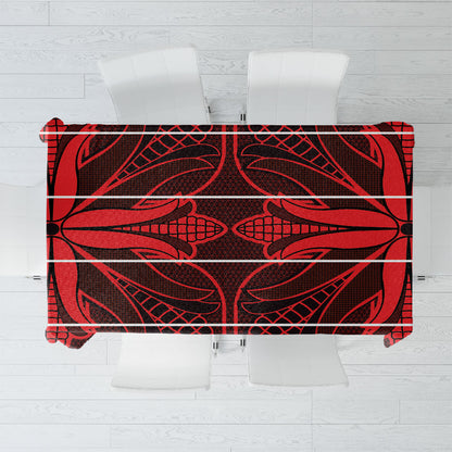 Scarlet Red Khotso Mojalefa Poone Tablecloth Basotho Khotso Blanket Inspired