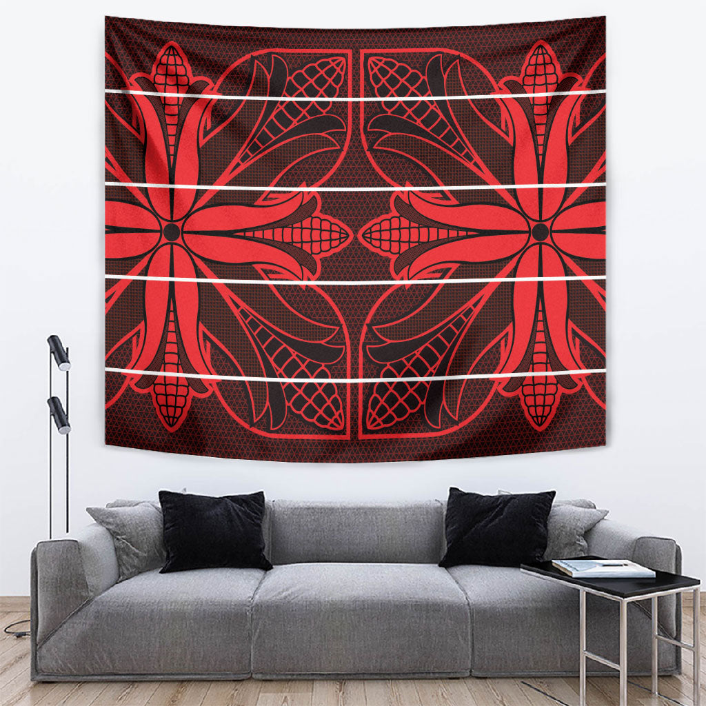 Scarlet Red Khotso Mojalefa Poone Tapestry Basotho Khotso Blanket Inspired