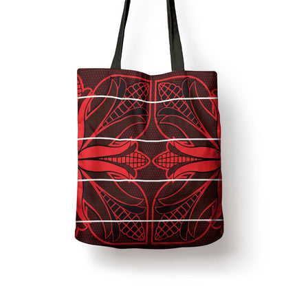 Scarlet Red Khotso Mojalefa Poone Tote Bag Basotho Khotso Blanket Inspired