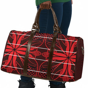 Scarlet Red Khotso Mojalefa Poone Travel Bag Basotho Khotso Blanket Inspired