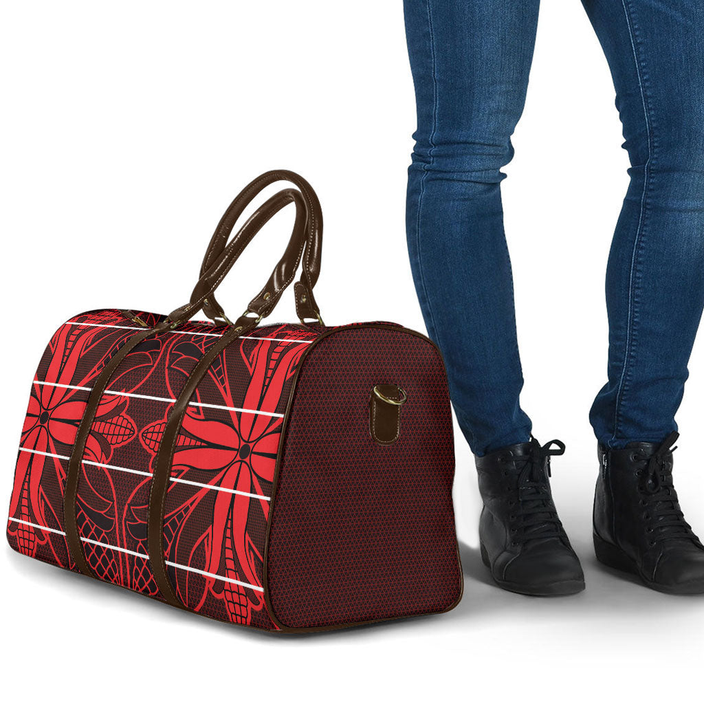 Scarlet Red Khotso Mojalefa Poone Travel Bag Basotho Khotso Blanket Inspired