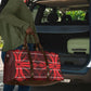 Scarlet Red Khotso Mojalefa Poone Travel Bag Basotho Khotso Blanket Inspired