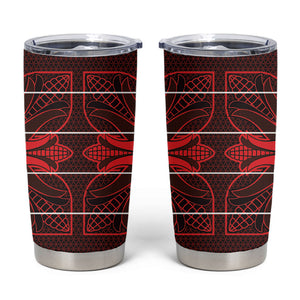 Scarlet Red Khotso Mojalefa Poone Tumbler Cup Basotho Khotso Blanket Inspired