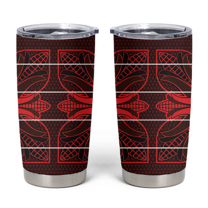 Scarlet Red Khotso Mojalefa Poone Tumbler Cup Basotho Khotso Blanket Inspired