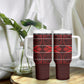 Scarlet Red Khotso Mojalefa Poone Tumbler With Handle Basotho Khotso Blanket Inspired