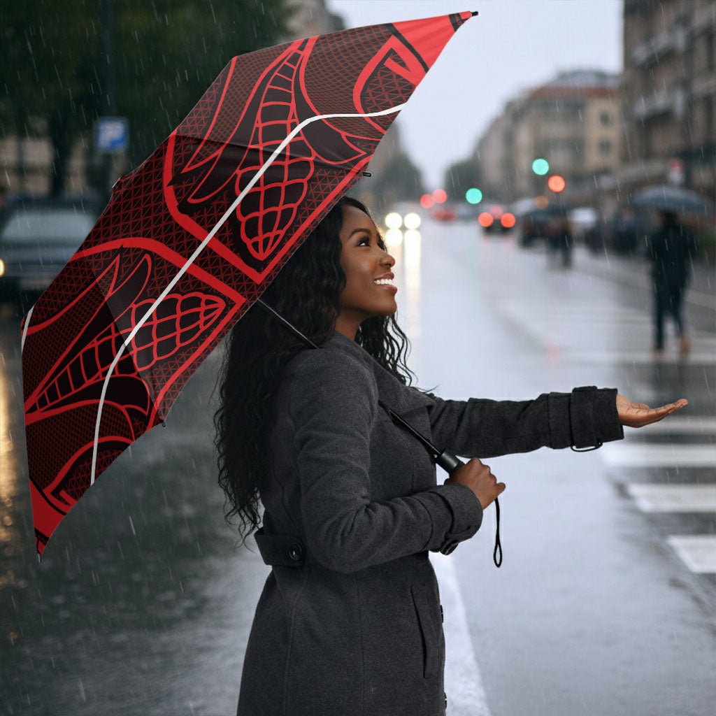 Scarlet Red Khotso Mojalefa Poone Umbrella Basotho Khotso Blanket Inspired