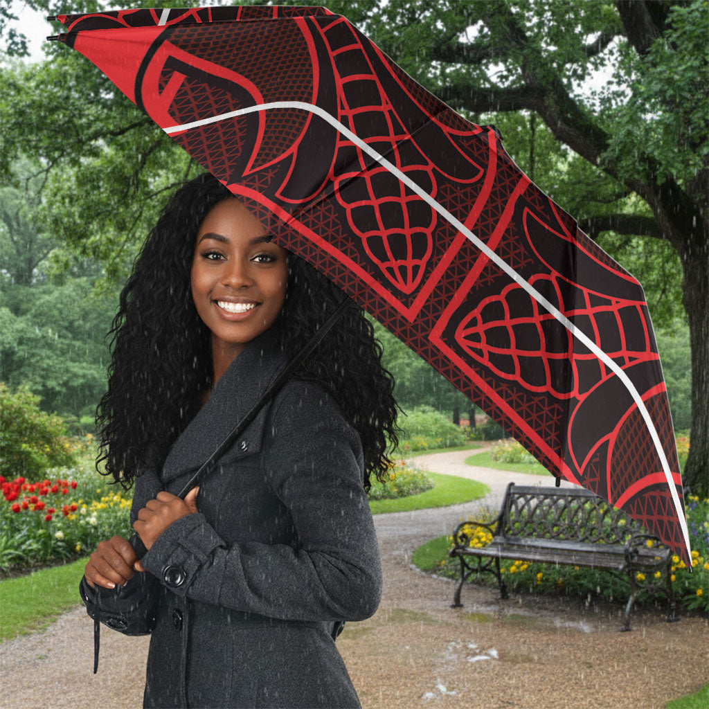 Scarlet Red Khotso Mojalefa Poone Umbrella Basotho Khotso Blanket Inspired