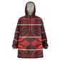 Scarlet Red Khotso Mojalefa Poone Wearable Blanket Hoodie Basotho Khotso Blanket Inspired