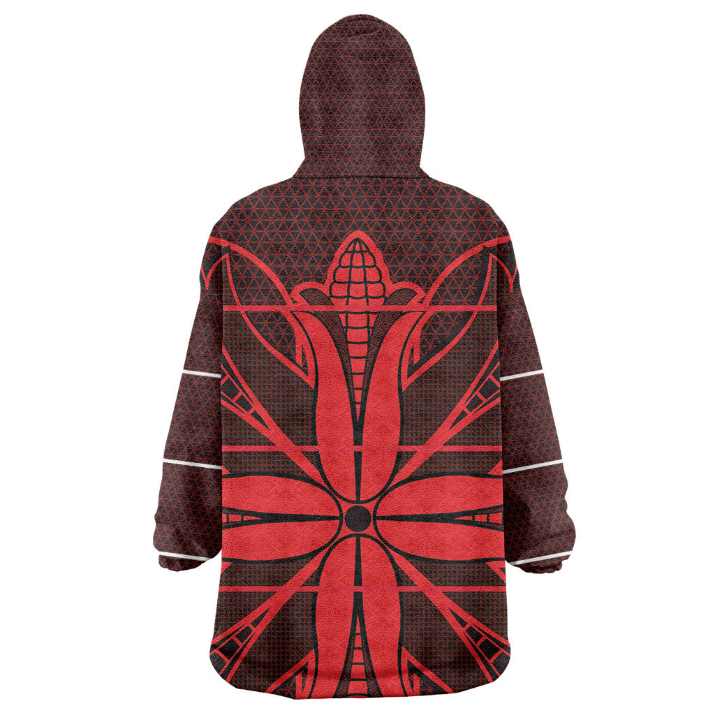 Scarlet Red Khotso Mojalefa Poone Wearable Blanket Hoodie Basotho Khotso Blanket Inspired