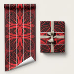 Scarlet Red Khotso Mojalefa Poone Wrapping Paper Basotho Khotso Blanket Inspired