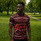 Scarlet Red Khotso Mojalefa Poone Zipper Polo Shirt Basotho Khotso Blanket Inspired
