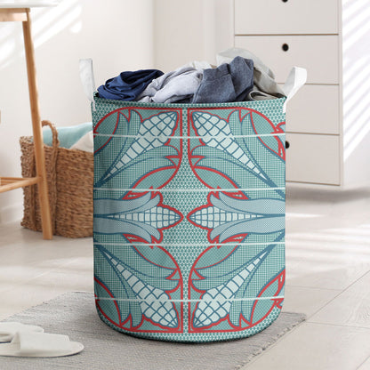 Turquoise Khotso Mojalefa Poone Laundry Basket Basotho Khotso Blanket Inspired