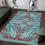 Turquoise Khotso Mojalefa Poone Area Rug Basotho Khotso Blanket Inspired