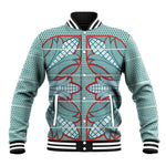Turquoise Khotso Mojalefa Poone Baseball Jacket Basotho Khotso Blanket Inspired