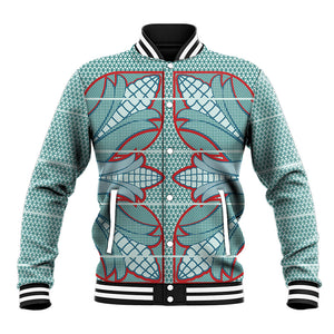 Turquoise Khotso Mojalefa Poone Baseball Jacket Basotho Khotso Blanket Inspired