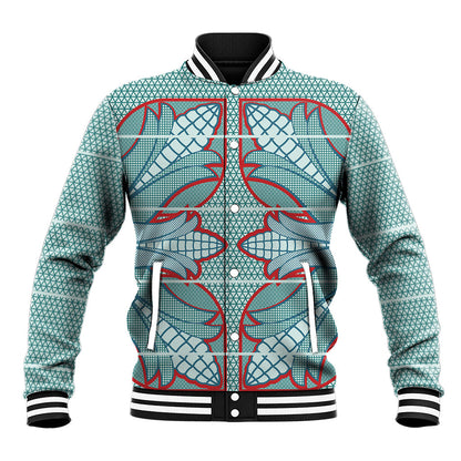 Turquoise Khotso Mojalefa Poone Baseball Jacket Basotho Khotso Blanket Inspired