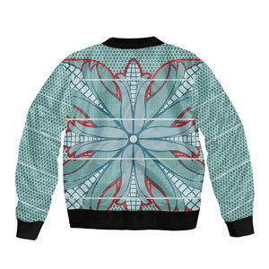 Turquoise Khotso Mojalefa Poone Bomber Jacket Basotho Khotso Blanket Inspired