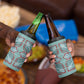 Turquoise Khotso Mojalefa Poone 4 in 1 Can Cooler Tumbler Basotho Khotso Blanket Inspired