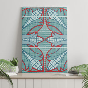Turquoise Khotso Mojalefa Poone Canvas Wall Art Basotho Khotso Blanket Inspired