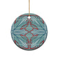 Turquoise Khotso Mojalefa Poone Ceramic Ornament Basotho Khotso Blanket Inspired