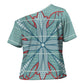 Turquoise Khotso Mojalefa Poone Cross Shoulder Shirt Basotho Khotso Blanket Inspired