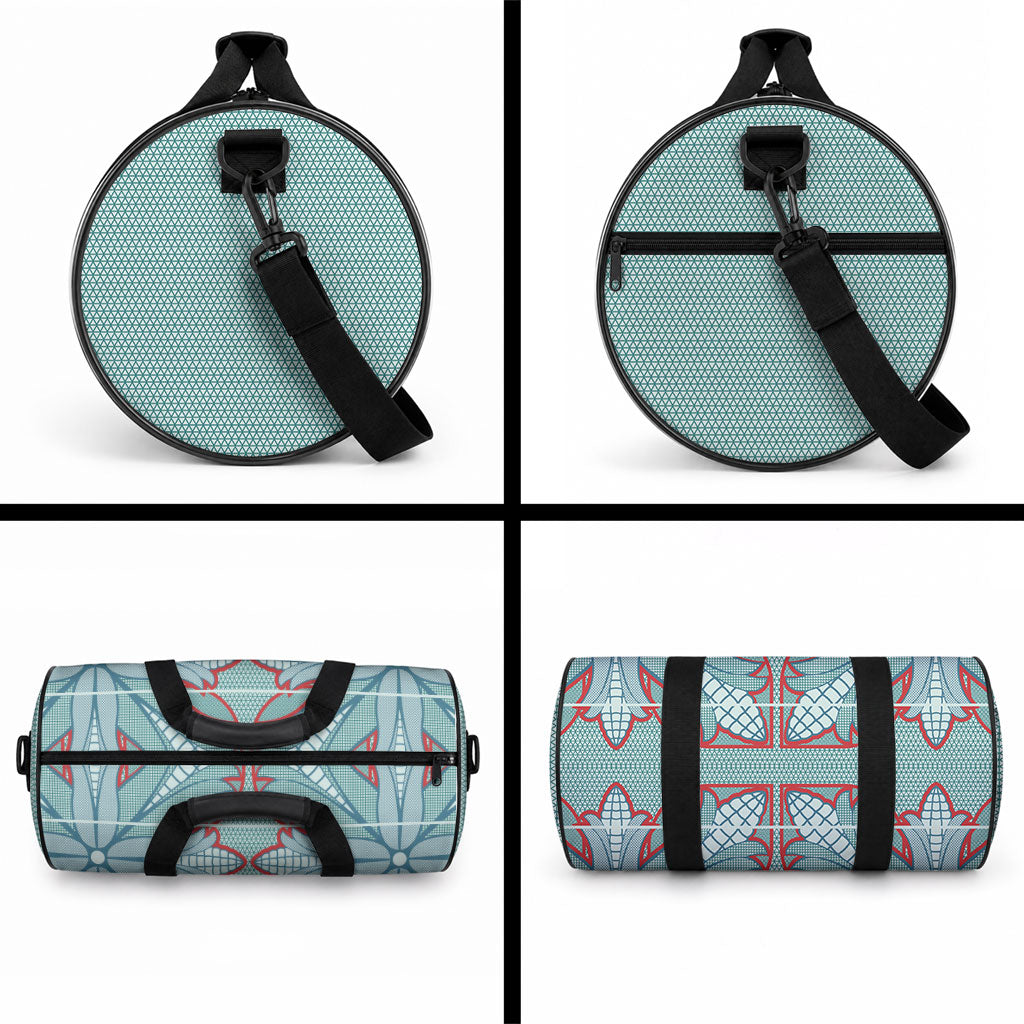 Turquoise Khotso Mojalefa Poone Duffle Bag Basotho Khotso Blanket Inspired