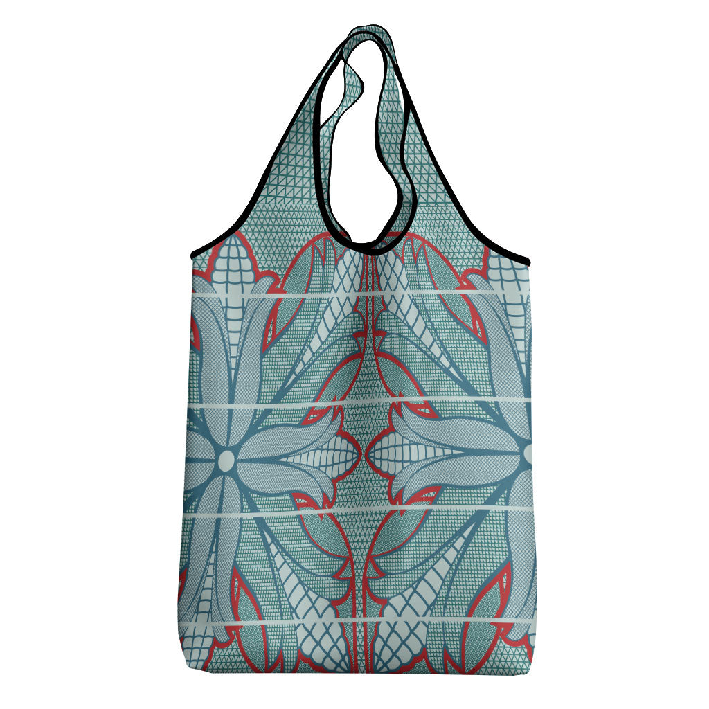 Turquoise Khotso Mojalefa Poone Grocery Bag Basotho Khotso Blanket Inspired