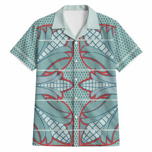 Turquoise Khotso Mojalefa Poone Hawaiian Shirt Basotho Khotso Blanket Inspired