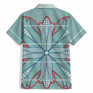 Turquoise Khotso Mojalefa Poone Hawaiian Shirt Basotho Khotso Blanket Inspired
