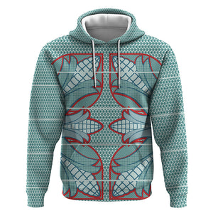 Turquoise Khotso Mojalefa Poone Hoodie Basotho Khotso Blanket Inspired